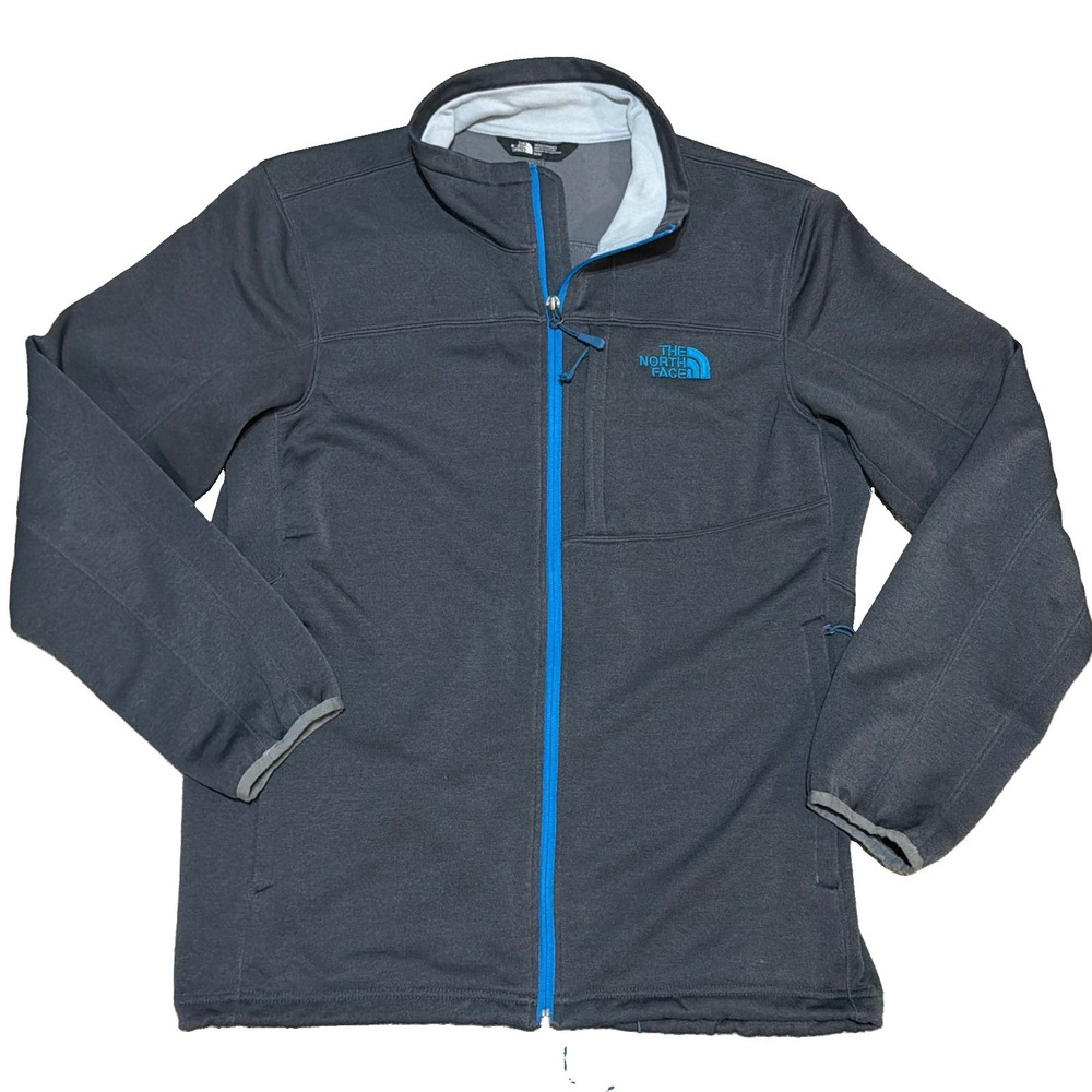 The North Face Jacket Mens Medium Gray Softshell Full Zip Fleece Lined NF00CP3Y
